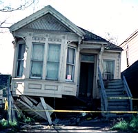 House Damaged by Earthquake